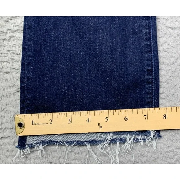 Mother Jeans Womens 27 The Insider Crop Step Fray Jeans Off Limits Dark Wash - Picture 4 of 11